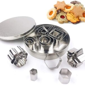 12-Piece Stainless Steel Cookie Cutter Set ? 4 Assorted Shapes for Baking, Pastry, and Crafts - Image 3