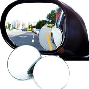 Car round mirror Rear view Blind spot Wide-angle lens - 2 pcs - Image 4