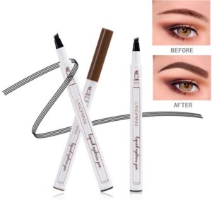 1 Piece 4 Tip Eyebrow Pen | Waterproof Tattoo Tint Fine Sketch Liquid Eyebrow Pencil | Creates Natural Makeup Effect - Image 4