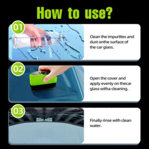1Pc Oil Film Brush 2.0, Clear Vision Glass Cleaner, Clearview Shield Clear Vision Windshield Cleaner, Car Windows (With extra liquid) - Image 4