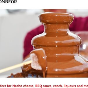 CHOCOLATE FOUNTAIN 3-TIER MINI CHOCOLATE Tower Three Layer MELTING Fondue Pot - Image 4