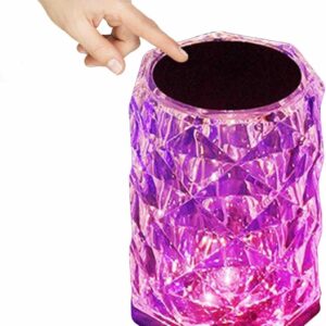 Crystal Lamp,Remote Control Bedside Table Lamp size (4.92*3.54inch) - Image 1