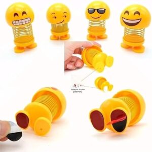 6 Pcs Cute Emoji Bobble Head Dolls Dancing Toys for home and car decoration - Image 5