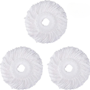 (PACK OF 3)Spin Mop Refill - Extra Head, Additional Microfiber Mop Round Shape Mop Heads - Image 3