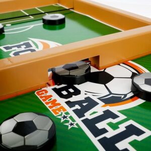 Wooden Sling Puck Game | Football Board Game | Wooden Hockey Soccer Table Game for kids & adults - Image 3
