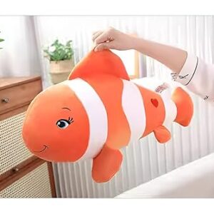 Clown Fish Soft Stuffed Plush Sea Animal Pillow for Kids Boys & Girls Birthday Gifts (Color: Orange and White Size: 65 cm) - Image 2