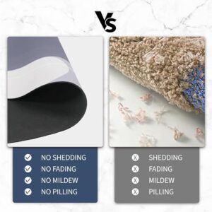 Nonslip Soft Rubber Bath Mat for Bathtub and Shower, Anti Slip Bacterial Anti Bacterial Machine Washable PVC Bath Mat for Bathroom Bathroom Written Mat (random color) - Image 3