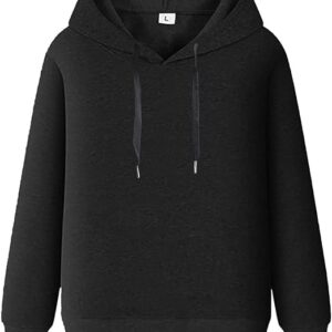 Men's Fall and Winter Casual Solid Color Hooded Sweater No Pockets Top Hoodies for Men with Designs Boys Hoodies - Image 1