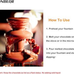 CHOCOLATE FOUNTAIN 3-TIER MINI CHOCOLATE Tower Three Layer MELTING Fondue Pot - Image 3