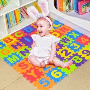 36 PCs Large - 6mm Baby Play Mate - Abc & 123 Kids Learning Floor Puzzle Mat - Image 1