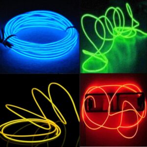 Glowing Wire led strip Atmosphere light for DIY Flexible AUTO interior Lamp Party Decoration Lights Neon Strips(Cell Operated) (Random Color) - Image 3