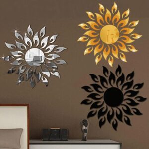 Sun shape Acrylic mirror wall stickers - Image 1