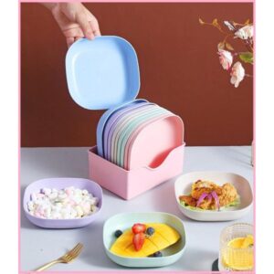 10Pcs Multi-function Eco-Friendly Colored Plastic Bone Dish Household 6 Inch Small Plate Small Dish Snack Cake Plate Table Garbage Plate Kitchen Accessories (Random Colours) - Image 5