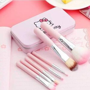 Cute 7 Piece Makeup Foundation Powder Eye shadow Brushes Set - Image 4