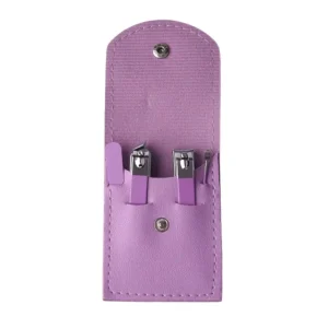 4 in 1 Professional Manicure Set 4-Piece Stainless Steel Nail Care Kit ? Nail Clippers, Cuticle Nippers, Nail File & Spoon Pusher ? Unscented, No Batteries Needed, Non-Electric Tools for Nail Techs & Home Use - Random Color - Image 4