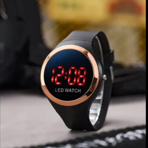 Digital LED Smart Round Shape Watch Round Colorful Ring LED Watch LED Digital Watch(Random color) - Image 4