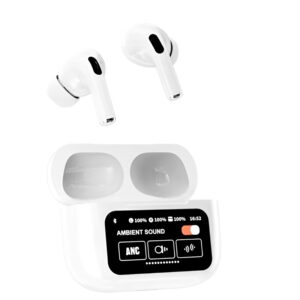 A9 Pro 2 Wireless Earbuds ? Bluetooth with ANC+ENC, 4 Pcs Ear Tips, White - Image 3