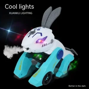 New Style Cute Deformation Animal Vehicle Toy Children Gift 2 in 1 Electric Spray Stunt Rabbit Car Toy With Music Light - Image 3