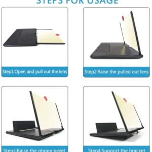 F3 Mobile Screen Magnifier | Enlarged Mobile Screen Amplifier Large Screen Eyes Protection (Random Color) - Image 2