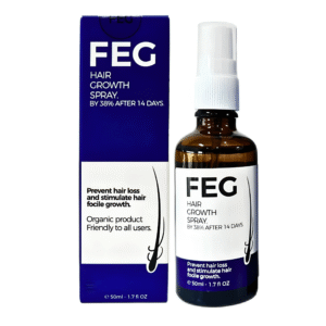 FEG PLUS Hair & Beard Regrowth Spray 50ml ? Anti Hair Loss Formula With Minoxidil, Redensyl & Natural Extracts - Image 1