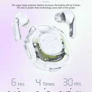 Air 39 Earbuds - Air 39 Transparent Earbuds - Air 39 Original Earbuds - High Quality Sound - Bluetooth 5.3 - Accurate right Left - Super Bass - Super Sound - HD Calling - ENC technology (Random Color) - Image 2