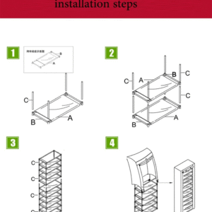 8 Layer Portable Dustproof Shoe Rack Non-woven Shoe Rack Storage Bag Closet Household Shoe Storage Rack Storage Cabinet (Random Color) - Image 2
