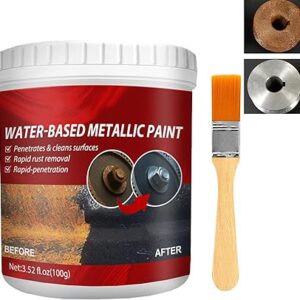 Rust paint Metallic Paint  Anti Rust Protection Coating for removing rust from metal (with brush )Steel Box - 300gm - Image 5