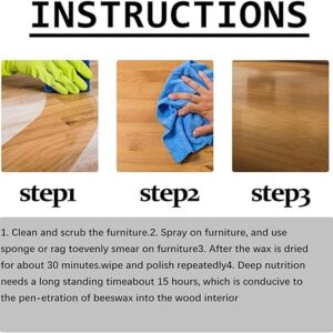 Beeswax Furniture Polish and Cleaner Spray, Natural Micro-Molecularized Beewax (120ml) - Image 1