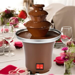 CHOCOLATE FOUNTAIN 3-TIER MINI CHOCOLATE Tower Three Layer MELTING Fondue Pot - Image 1