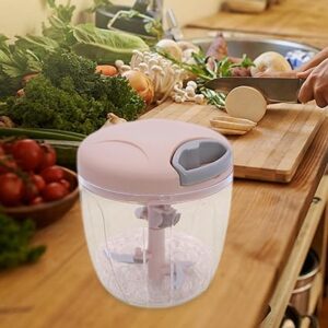 5 Blades Manual Vegetable Chopper Cutter Hand Pull Food Chopper (random color) - Image 5
