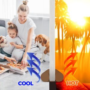 Two-Sided Door Draft Stopper (Pack of 4) Weather Stripping Window Breeze Blocker Adjustable Door Sweeps, Dark Brown (38 inches) - Image 4