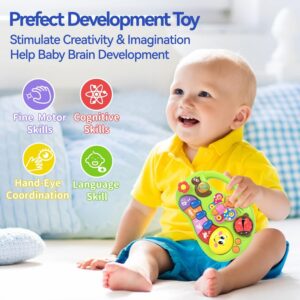 Smiley Piano For Baby - Baby Musical Keyboard Development Toys Newborn Interactive Early Education Piano Toy with Light Up and Music for 6 to 12 Months Infant & Toddler Boys and Girls - Random Color - Image 5
