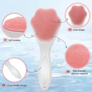 1 pcs Silicone Face Scrubber Exfoliating Brush, Manual Handheld Massager, Facial Cleansing and Blackhead Scrubber, Soft Bristles for Face Skincare (Random Color) - Image 4