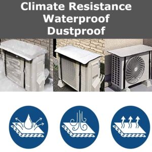Ac Outdoor Unit Protector Heat Insulation Sunlight Shade Protector from Dust & Rain - AC Cover - Ac Outer Cover - Air Conditioner Cover - 36?16 - Image 3