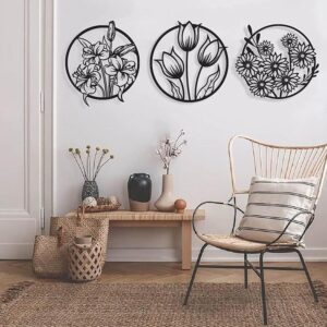 (3 pcs set )3D floral abstract Wooden Wall Art & Home Decoration / Item Home D?cor Home Room & Wall Decor Wall Art - Image 1