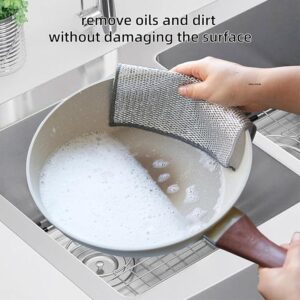 (pack off 10) Dish washing Cleaning cloth | Wire Dish washing Rugs for Kitchen Dishes - Image 3