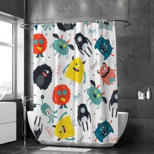 Bathroom Shower Curtain ,Modern Waterproof with 12 Hooks(random ) - Image 2