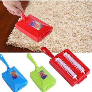 Handheld Carpet Table Crumb Sweeper Plastic Dual Brush Cleaner Collector Roller (random color) - Image 4
