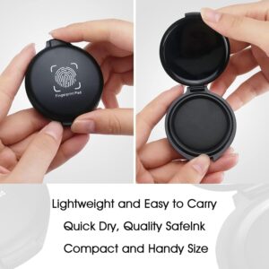 Black Stamp Pad Waterproof Mini Fingerprint Ink Pad Portable Black Thumbprint Ink Pad Identification Security - Image 3
