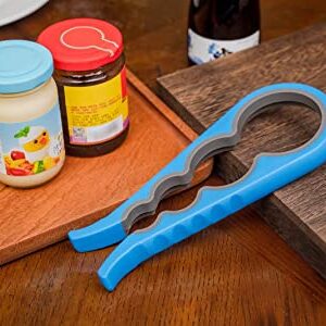 Lid Jar Opener 4 In 1 Handy Screw Cap Jar Openers Multi Purpose Can Opener Bottle Lid Grip Wrench Bottle Color random - Image 3