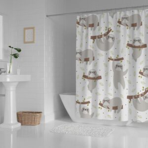 Bathroom Shower Curtain ,Modern Waterproof with 12 Hooks(random ) - Image 5
