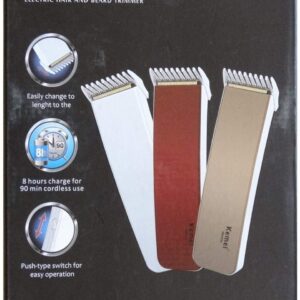 ORIGINAL KEMEI KM - 518A Professional Rechargeable Hair Clipper Trimmer Double Battery Inside(Random Colors) - Image 4