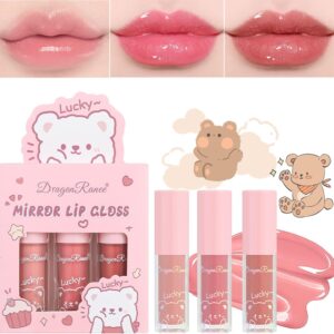 3 PC Mirror Lip Gloss Tinted Lip Balm Lip Oil Hydrating Non-Sticky Lip Glow Oil Lip Plumper Mirror Gloss Lip Stain (Random Shades) - Image 4