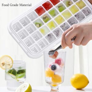32 grid Silicone Ice Cube Tray with Lid Cover (Random color) - Image 4