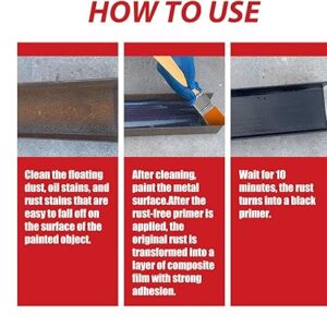 Rust paint Metallic Paint  Anti Rust Protection Coating for removing rust from metal (with brush )Steel Box - 300gm - Image 1