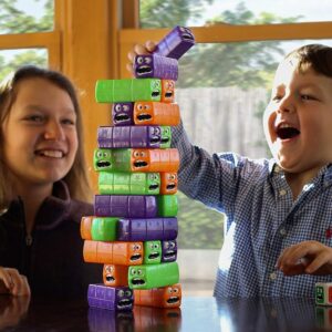 Wobbly Worms Tower Balancing Game | Tower Tumbling Stacking Board Games Building Blocks - Image 3