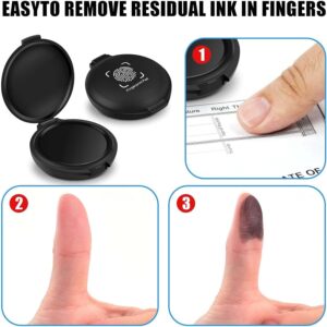 Black Stamp Pad Waterproof Mini Fingerprint Ink Pad Portable Black Thumbprint Ink Pad Identification Security - Image 5