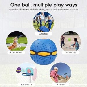 UFO Flying Flat throw disc ball toy for kids | Magic Flying Saucer Frisbee Spinner Ball (Random color) - Image 5