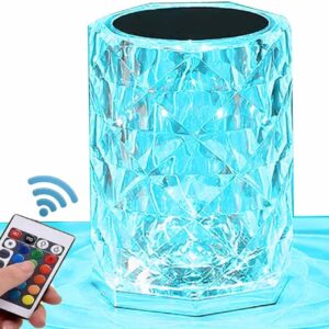 Crystal Lamp,Remote Control Bedside Table Lamp size (4.92*3.54inch) - Image 3