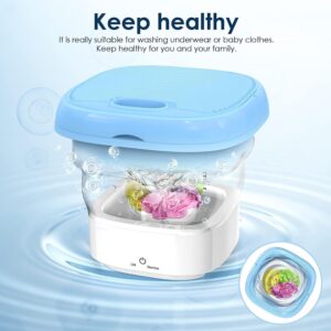 Mini Semi-Automatic Folding Washing Machine with Dryer ? Compact & High Quality( Random Color ) - Image 3